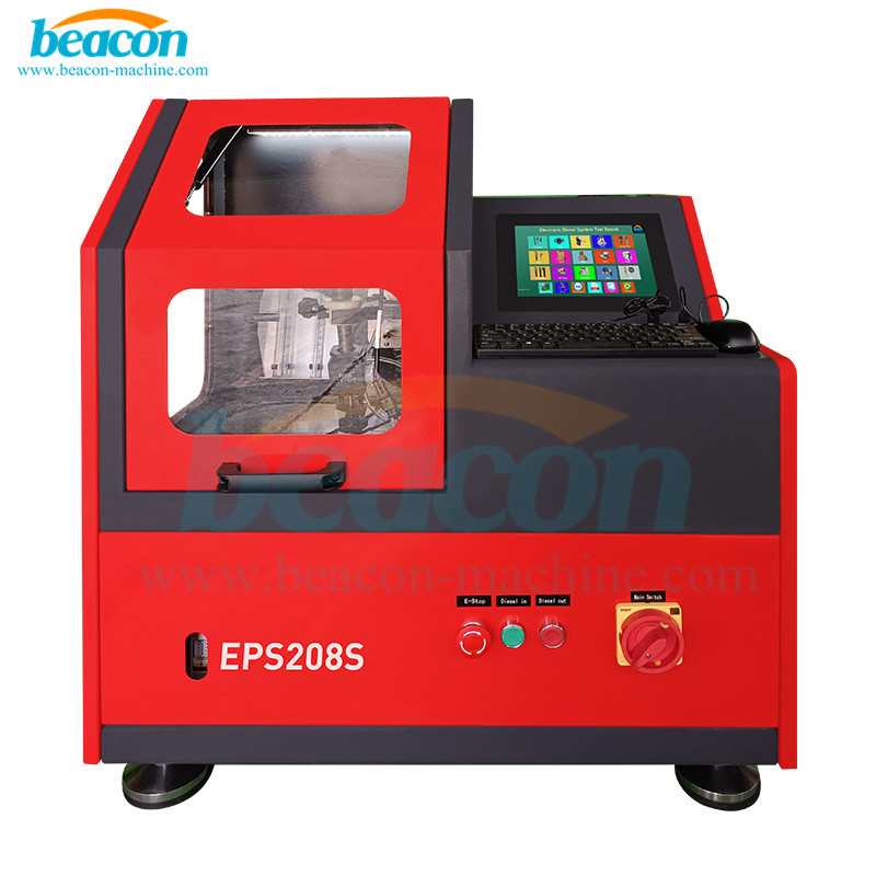 EPS208S Test by Flow Sensor and Measuring Bottle CRDI Common Rail Piezo Injector Coding Test Bench