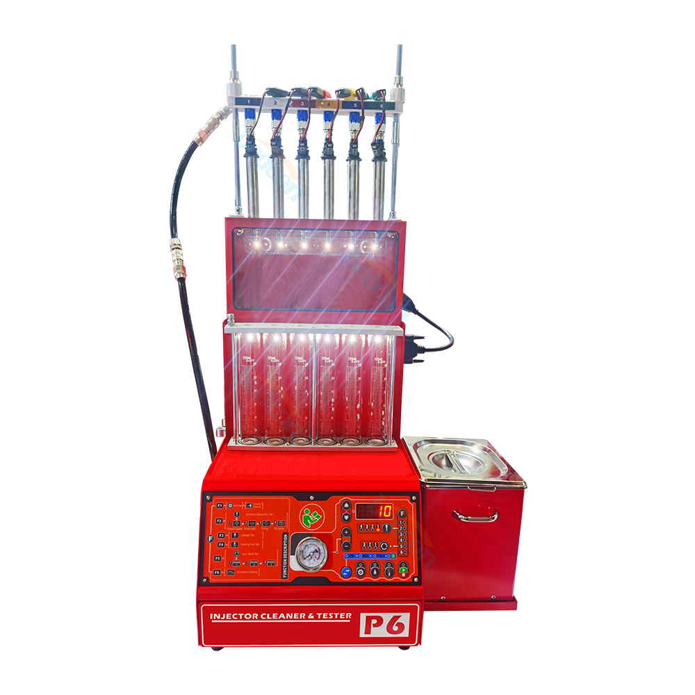 P6 Car Fuel Injector Heating Cleaning & Tester Machine Ultrasonic Cleaner Gasoline Fuel Injector 