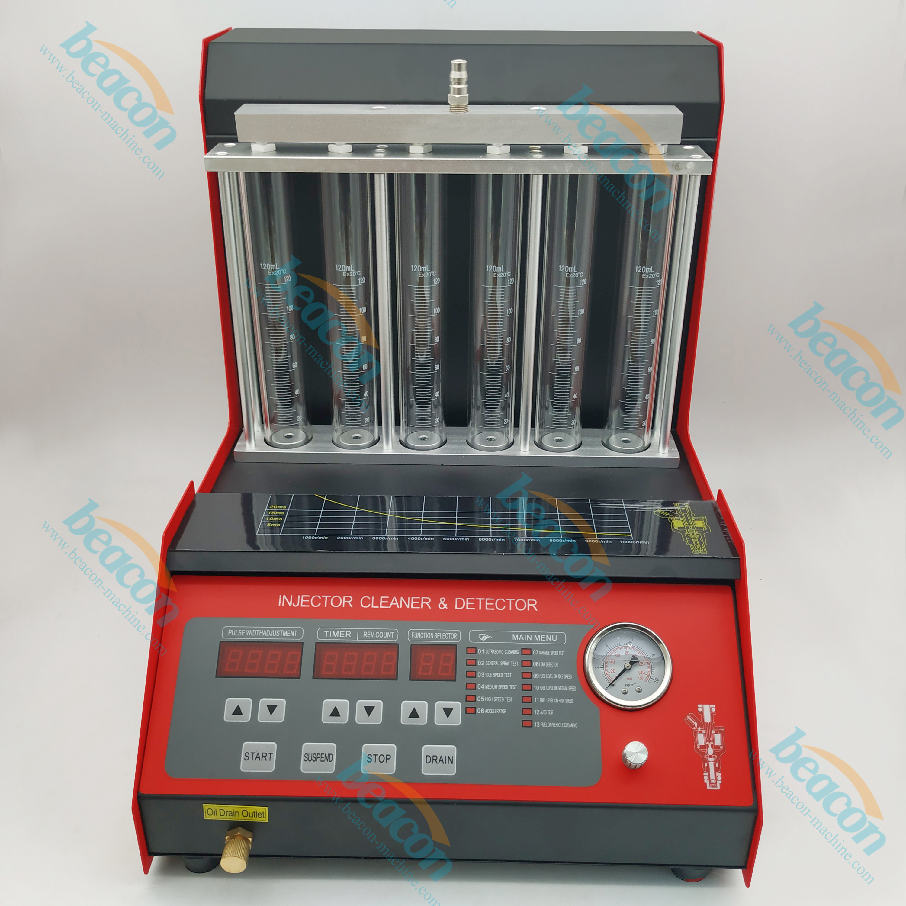 BC-6C gdi gasoline petrol fuel injector tester ultrasonic cleaning test equipment bench