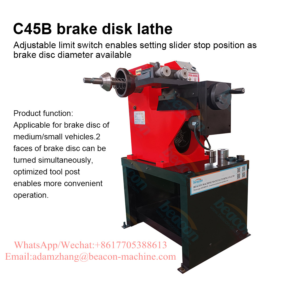 Car Brake Disc Lathe C45B Brake Disk Rotor Lathe Machine