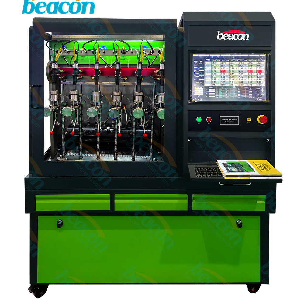 CR718D Common Rai Injector Nozzle  Test Bench Calibrate Machine with testing the 6 injectors at same time