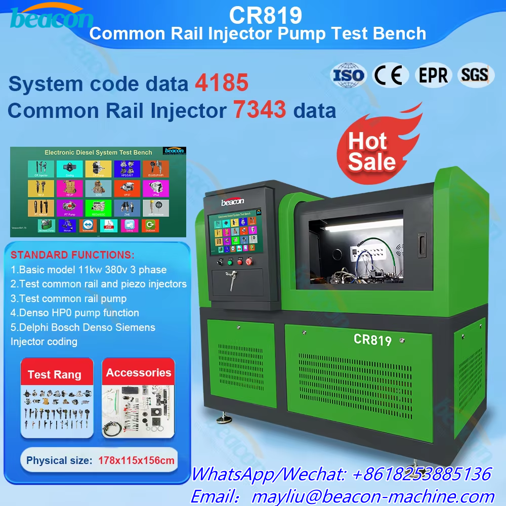 Diesel Injector Testing Machine with EUI EUP HEUI Function CR819S Common Rail Injector and Pump Test Bench 