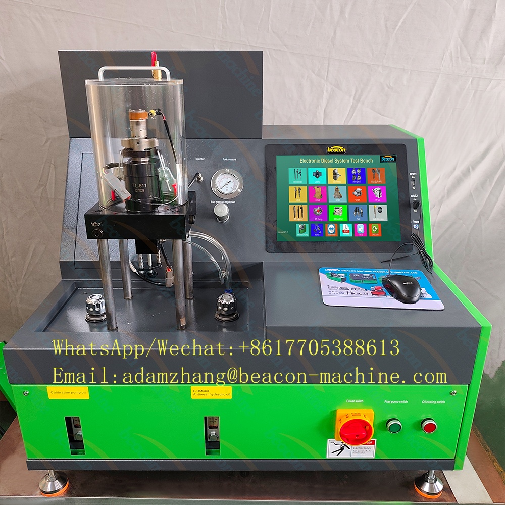 This machine HEUI-F is specifically used for testing CAT medium pressure common rail injectors C7 C9 C-9 3126B injectors