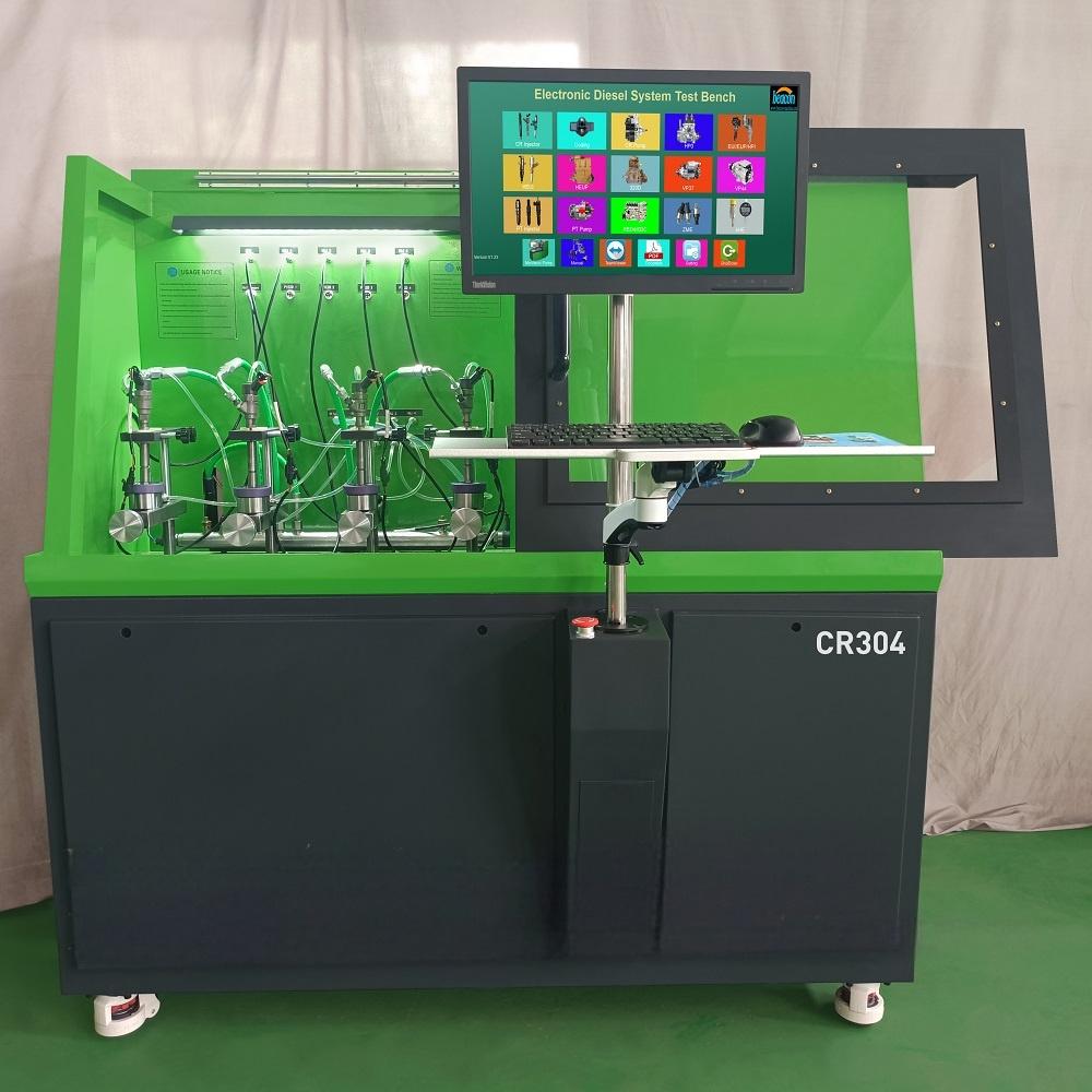 Common rail injector test bench CR304 CRDI injector tester machine testing 4 injectors at the same time with 4 flow sensors