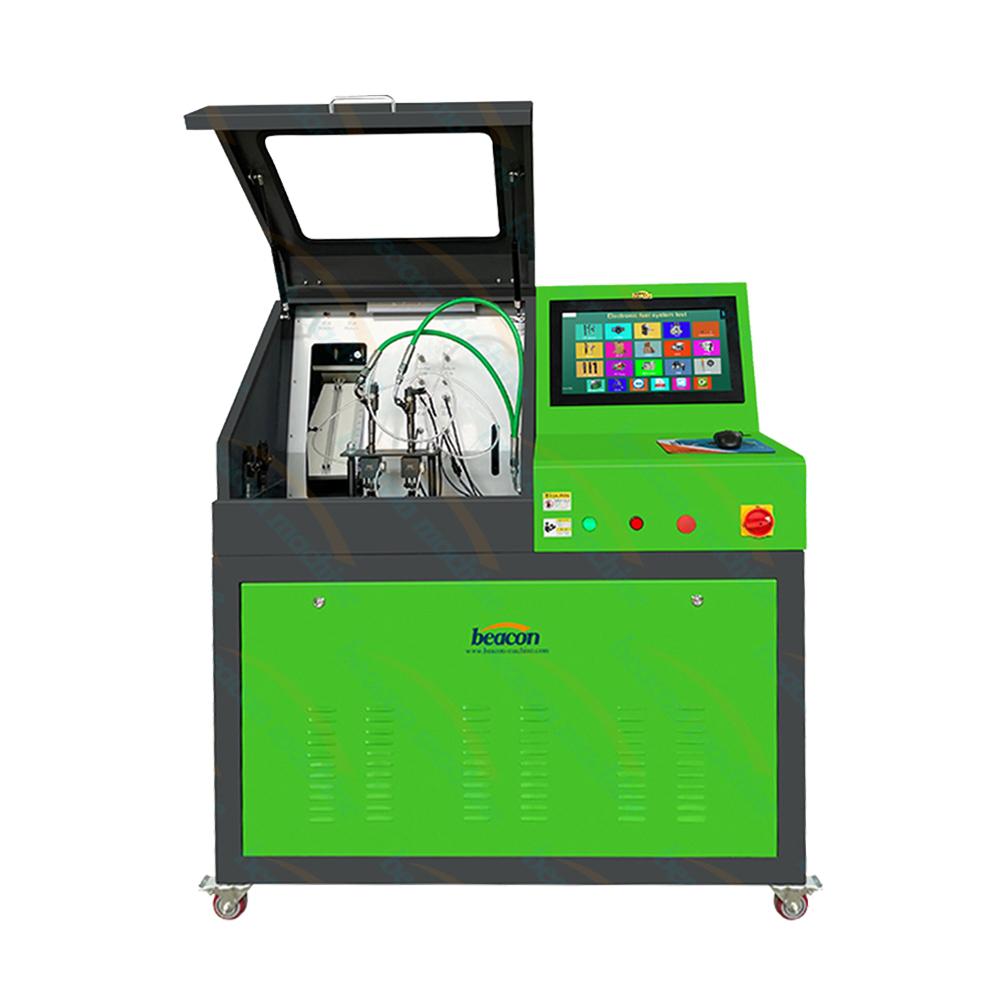 CRS5000S common rail diesel fuel injector calibration machine tested with measuring cup and flow meter both