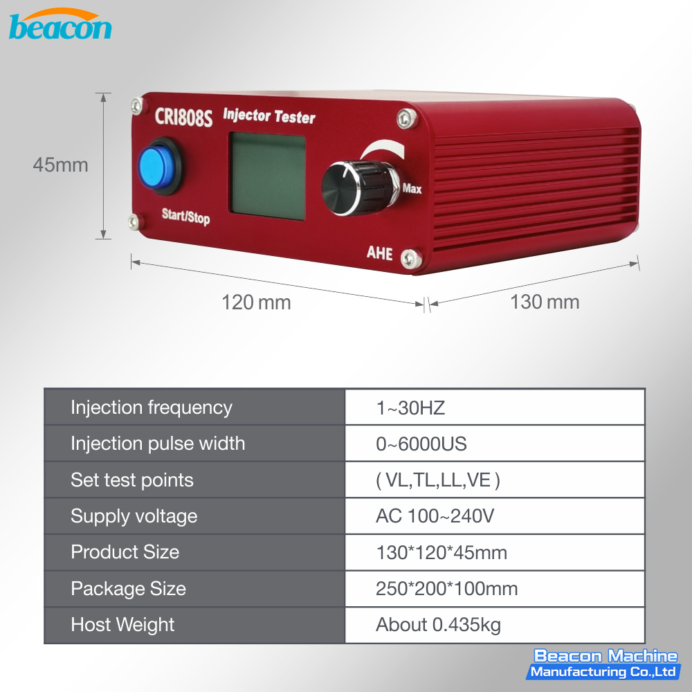 CRI808S Smart Wireless Common Rail Injector Detector for Android PC Software AHE Test Calibration