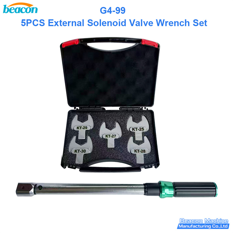 G4-99 5PCS External Solenoid Valve Wrench Set Common Rail Injector Solenoid Disassembly Torque Wrench Tool Kit