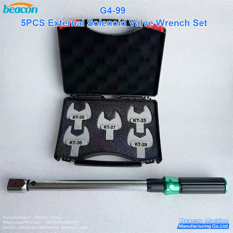 G4-99 5PCS External Solenoid Valve Wrench Set Common Rail Injector Solenoid Disassembly Torque Wrench Tool Kit